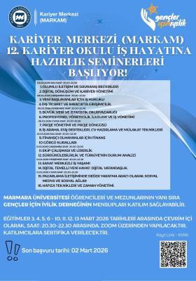 Kariyer Merkezi (MARKAM) 12. Kariyer Okulu
