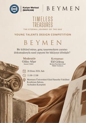 "Bir kültürel miras, genç tasarımcıların yaratıcı dokunuşlarıyla nasıl yepyeni bir hikâyeye dönüşür? Timeless Treasures & Beymen Genç Yetenekler Tasarım Yarışması Söyleşisi' Etkinliği