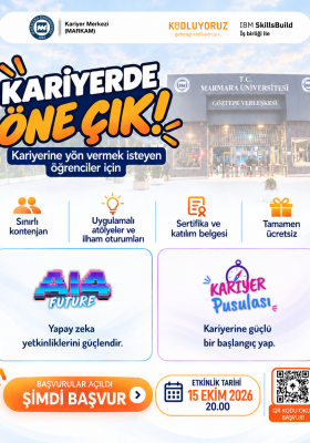 Kariyerde Öne Çık “Kariyerine Yön Vermek İçin Yapay Zekâ Yetkinliklerini Güçlendir ve Kariyerine Güçlü Bir Başlangıç Yap” Etkinliği