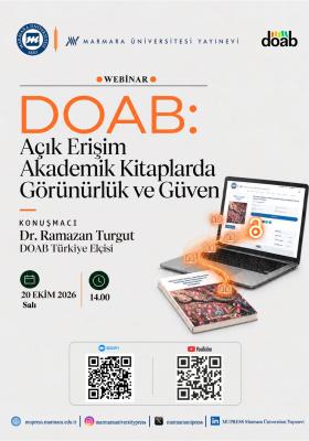 "DOAB: Açık Erişim Akademik Kitaplarda Görünürlük ve Güven" Başlıklı Bir Webinar