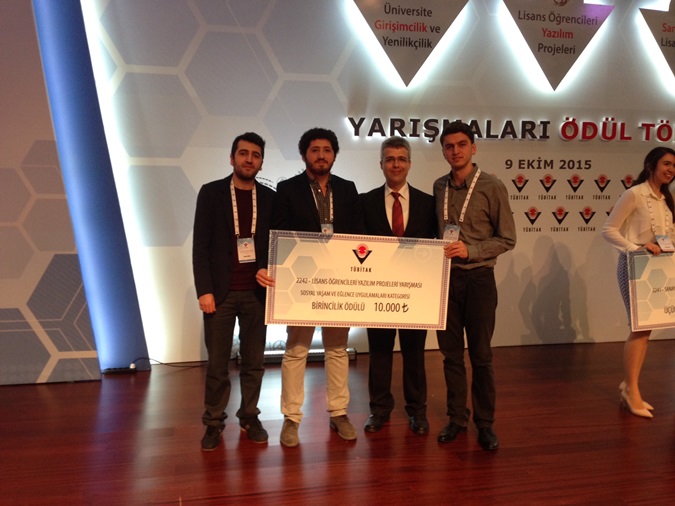 Students of our university were ranked first in the "TUBITAK Undergraduate Students Software Projects" Competition