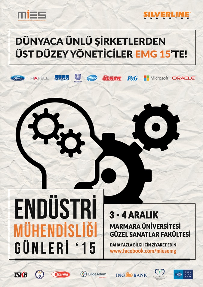 Industrial Engineering Dates will be held in Marmara University Faculty of Fine Arts, on 3rd and 4th December, 2015.
