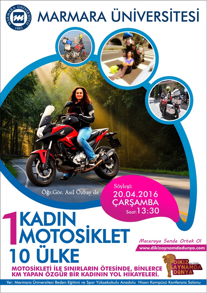 1 Kadın 1 Motosikletiyle Spor Bilimleri Fakültesi'nde