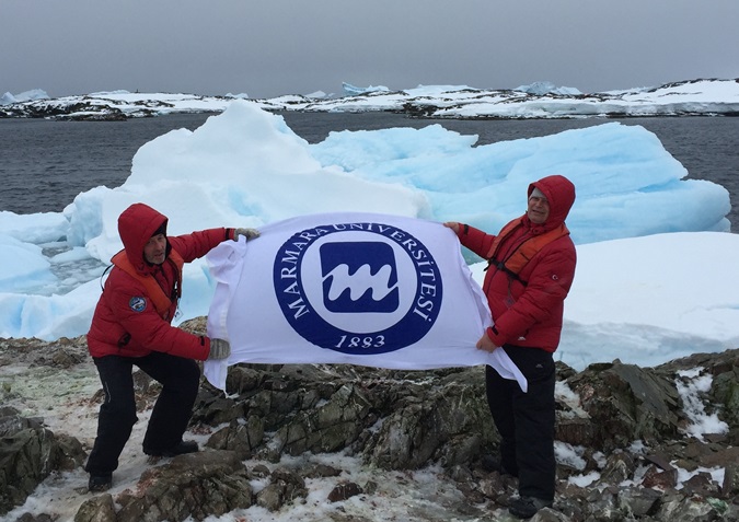 Prof. Dr. Birol Çotuk Waved Our University’s Flag in Antarctica 