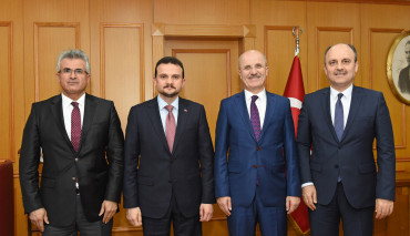 Ulusal Ajans Başkanı İlker Astarcı Rektörümüz Prof. Dr. Erol Özvar’ı Ziyaret Etti