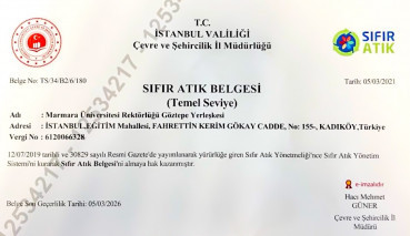 Marmara University Has Qualified To Receive  the  Zero Waste Certificate