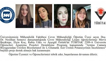 Çevre Mühendisliği Öğrencilerimizden Bir TÜBİTAK Başarısı Daha
