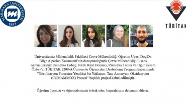 Çevre Mühendisliği Öğrencilerimizin TÜBİTAK Başarısı