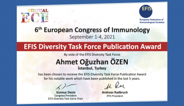 Prof. Dr. Ahmet Oğuzhan Özen’e EFIS’ten Büyük Ödül