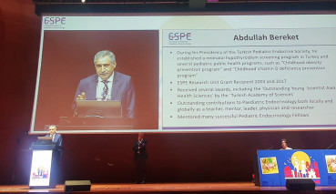 Prof. Dr. Abdullah Bereket Was Awarded the ESPE Distinguished Clinician Award