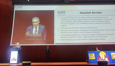 Tıp Fakültesi Öğretim Üyemiz Prof. Dr. Abdullah Bereket’e ESPE Seçkin Klinisyen Ödülü