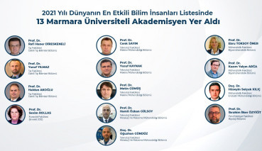 13 Academicians from Marmara University Are Included in the 2021 World's Most Influential Scientists List