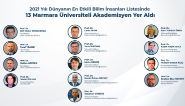 2021 Yılı Dünyanın En Etkili Bilim İnsanları Listesinde Marmara Üniversitesi’nden 13 Akademisyen Yer Aldı