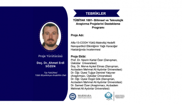 Tıp Fakültesi'nin TÜBİTAK 1001 Proje Başarısı