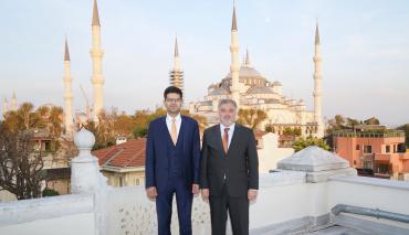 Cumhurbaşkanlığı Yatırım ve Finans Ofisi Başkanı Ahmet Burak Dağlıoğlu’ndan Rektörümüze Ziyaret