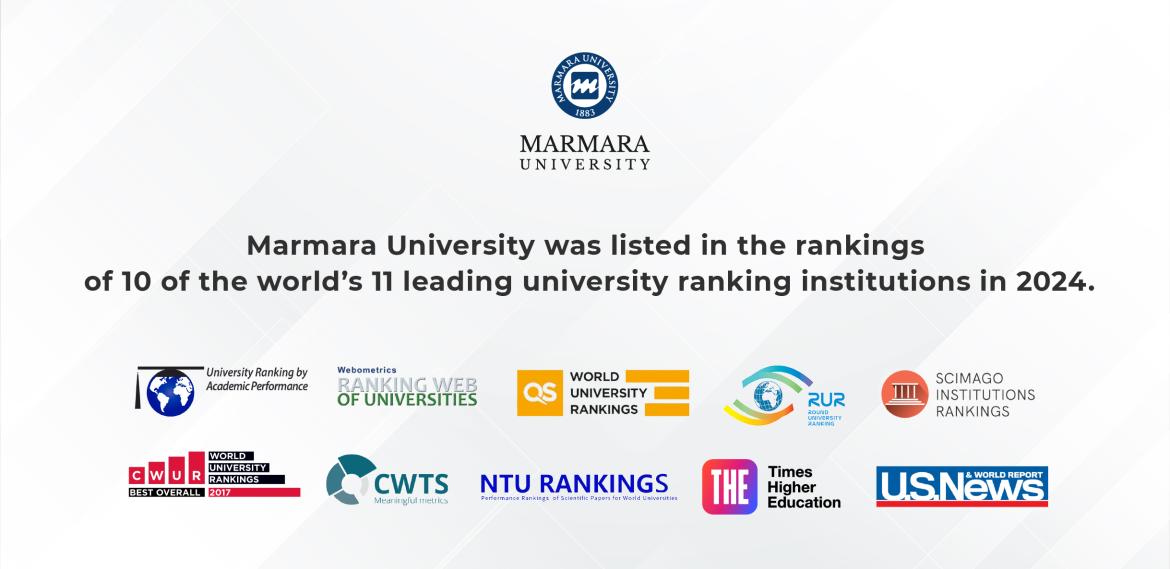 Marmara University was listed in the rankings of 10 of the world's 11 leading university ranking institutions in 2024