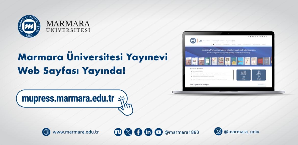 Marmara Üniversitesi Yayınevi Web Sayfası Yayında