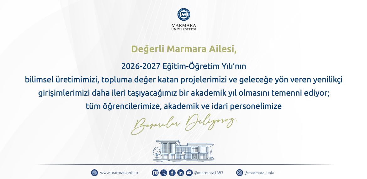 2026 - 2027 Eğitim Öğretim Yılı'nda Başarılar Diliyoruz - Marmara Üniversitesi