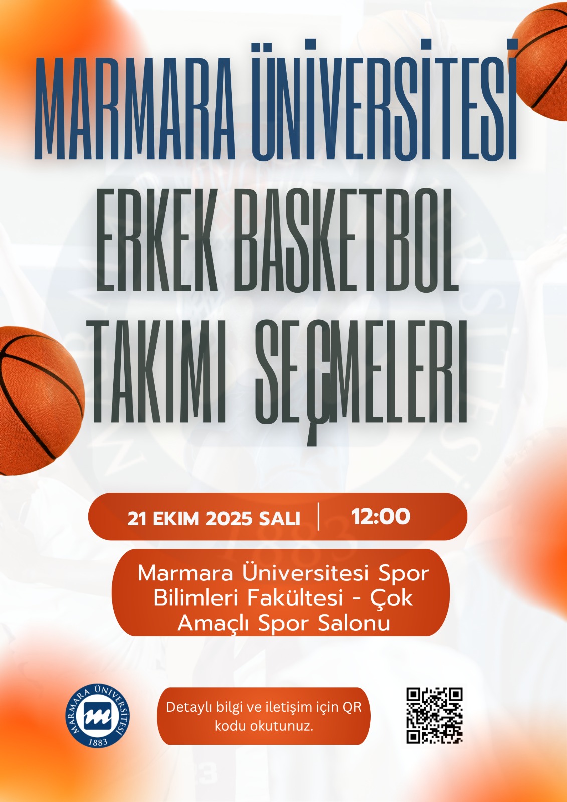 Marmara Üniversitesi 2025- 2026 Erkek Basketbol Takımı Seçmeleri ...